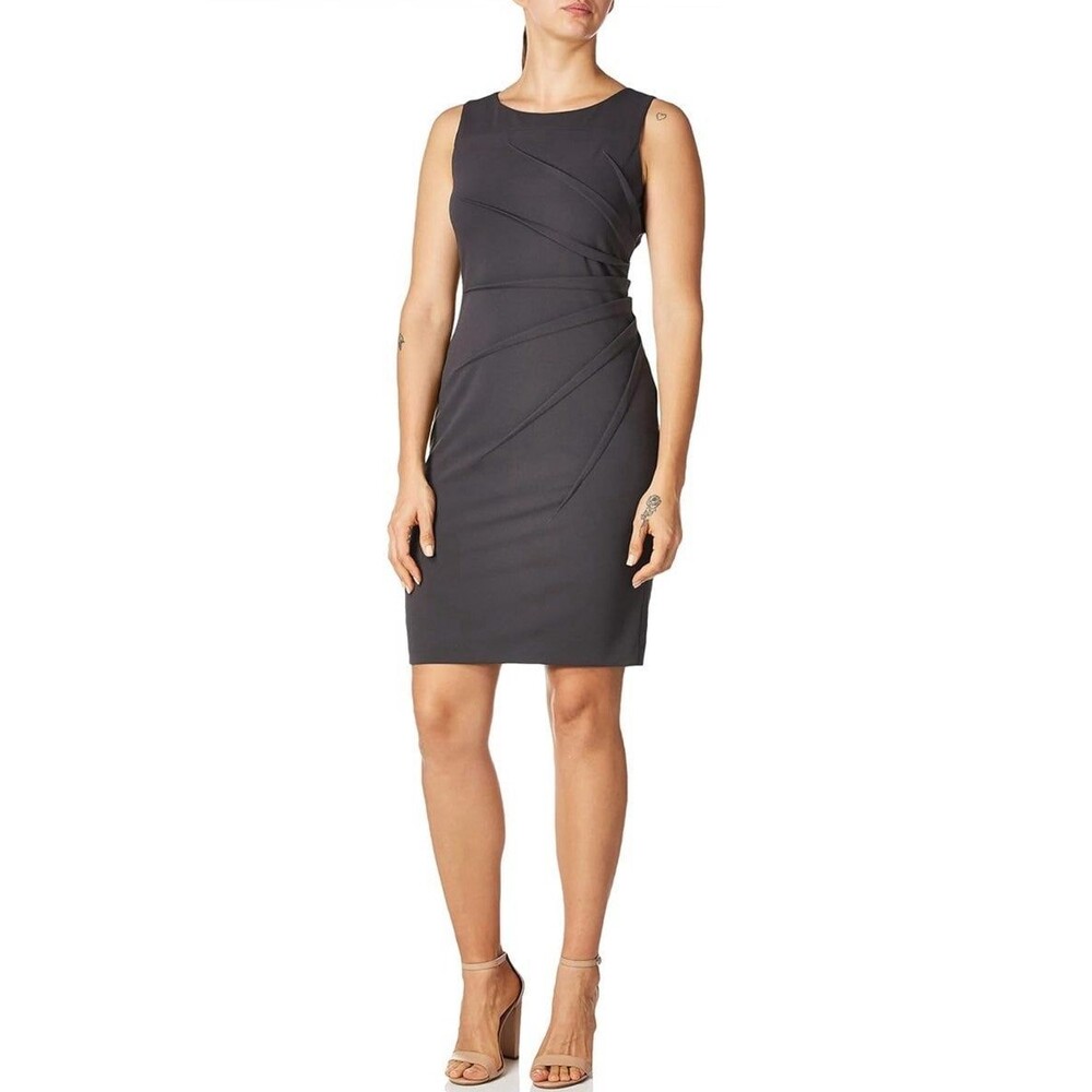 Calvin Klein Women's Sleeveless Sheath Dress with Starburst Detail sz 10